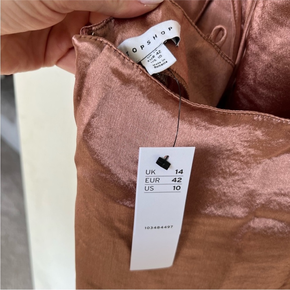 Topshop Rose Gold Mini Dress